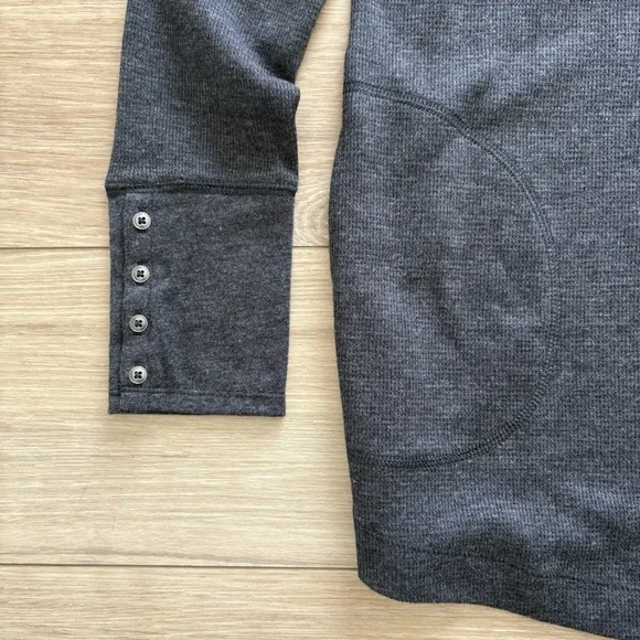 J. Jill Long Sleeve Tunic Top Size Small Boat Neck Cotton Blend Pockets Gray NWT - Picture 2 of 6